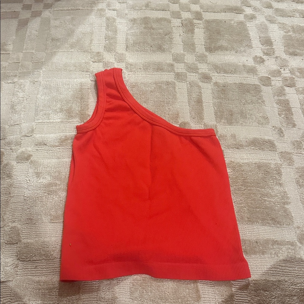 Women's Red One-Shoulder Tank Top